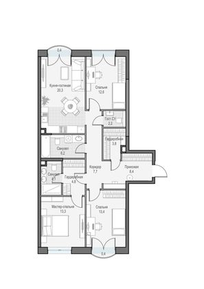 Продажа 3-комнатной квартиры 98 м², 6/28 этаж