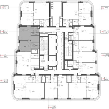 Продажа 1-комнатной квартиры 40,3 м², 39/53 этаж