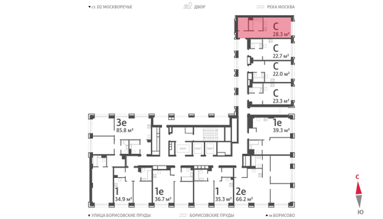 Продажа квартиры-студии 28,3 м², 2/52 этаж