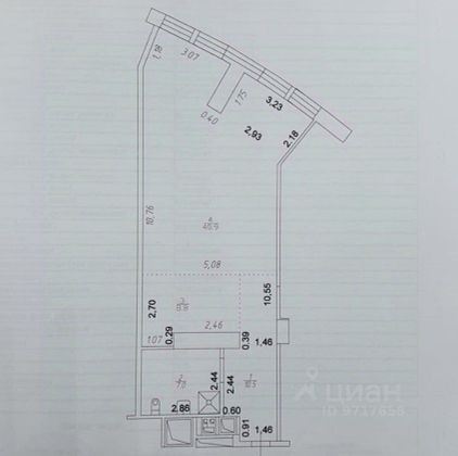 Продажа квартиры со свободной планировкой 68 м², 33/34 этаж