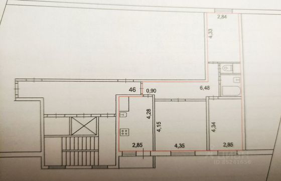 Продажа 3-комнатной квартиры 72,1 м², 2/10 этаж