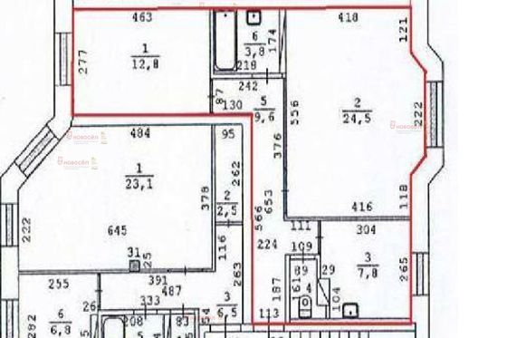 Продажа 3-комнатной квартиры 60 м², 3/3 этаж