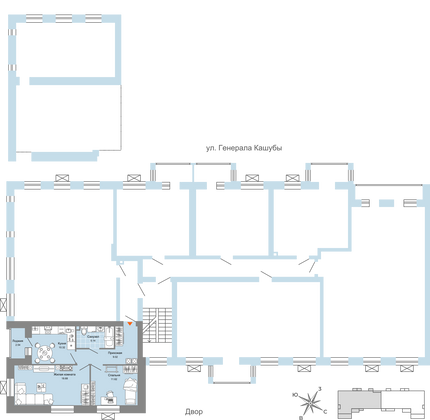 Продажа 2-комнатной квартиры 57 м², 4/4 этаж