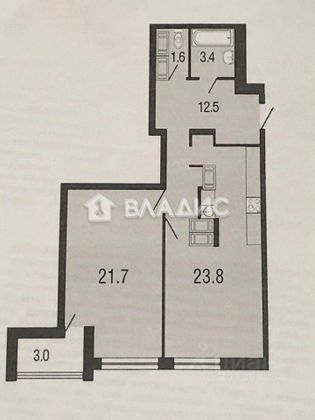 Продажа 1-комнатной квартиры 64 м², 26/26 этаж