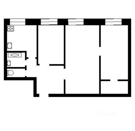 Продажа 3-комнатной квартиры 54,4 м², 2/9 этаж