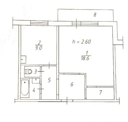 Продажа 1-комнатной квартиры 41 м², 5/10 этаж
