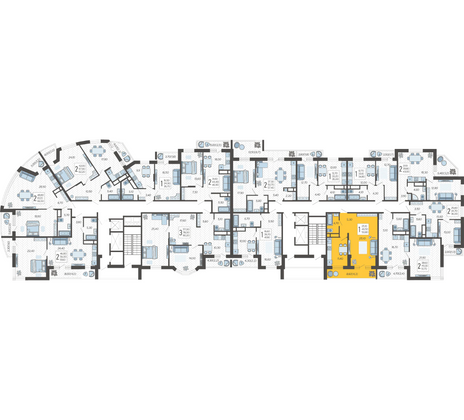 Продажа 1-комнатной квартиры 50,8 м², 11/16 этаж