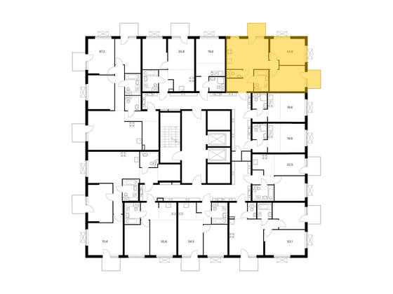 Продажа 2-комнатной квартиры 54,6 м², 16/17 этаж
