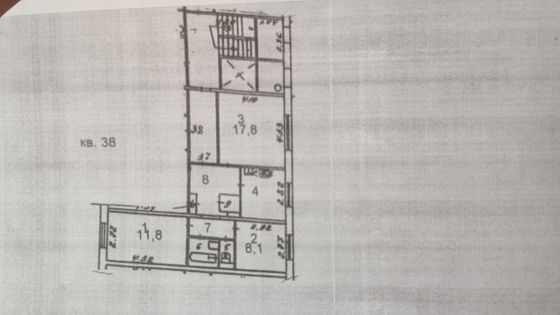 Продажа 3-комнатной квартиры 60 м², 1/9 этаж