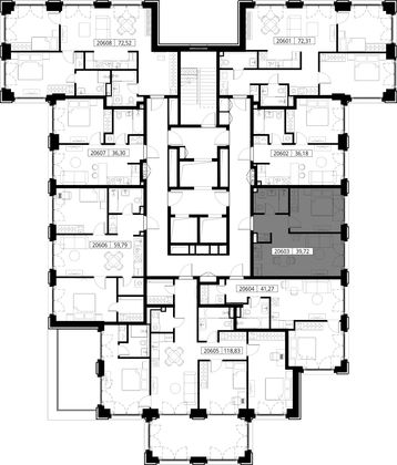 Продажа 1-комнатной квартиры 39,7 м², 6/15 этаж