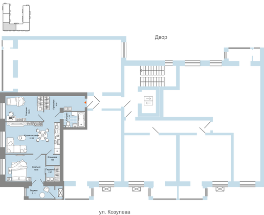 Продажа 3-комнатной квартиры 69 м², 6/6 этаж