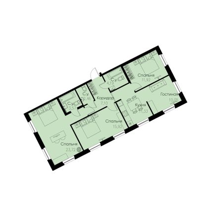 Продажа 4-комнатной квартиры 90,3 м², 2/11 этаж