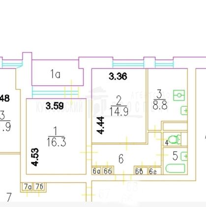 Продажа 2-комнатной квартиры 52,6 м², 13/14 этаж