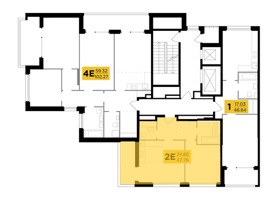 Продажа 2-комнатной квартиры 47,8 м², 21/21 этаж