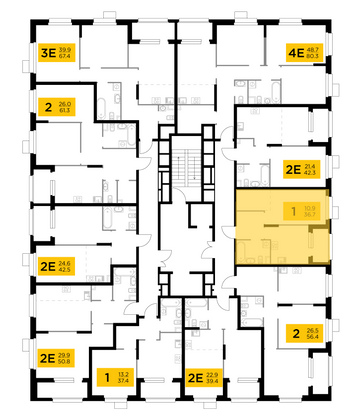 Продажа 1-комнатной квартиры 38,7 м², 2/18 этаж