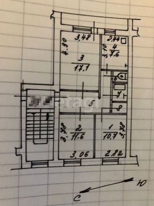 Продажа 3-комнатной квартиры 61,7 м², 4/5 этаж