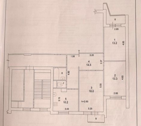 Продажа 3-комнатной квартиры 76,3 м², 5/5 этаж