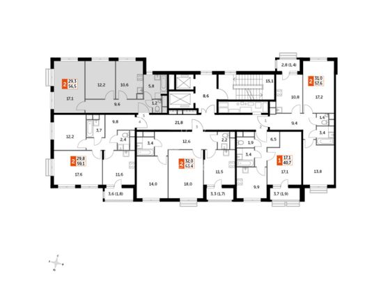 Продажа 3-комнатной квартиры 56,5 м², 10/16 этаж