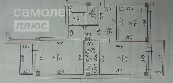 Продажа 2-комнатной квартиры 64,5 м², 2/5 этаж