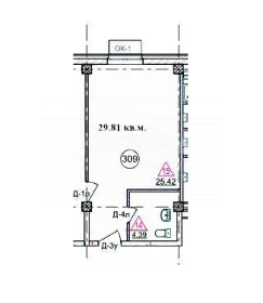 Продажа квартиры-студии 29 м², 3/10 этаж