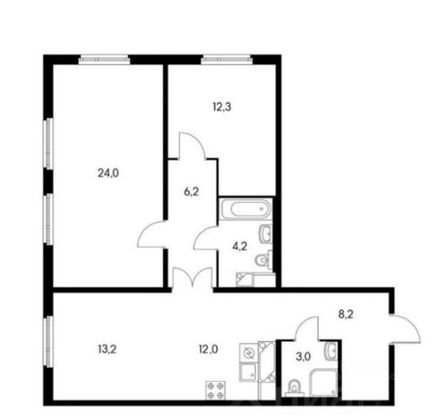 Продажа 3-комнатной квартиры 81 м², 8/25 этаж