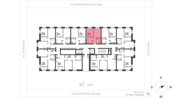 Продажа 1-комнатной квартиры 37,4 м², 16/16 этаж