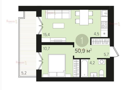 Продажа 2-комнатной квартиры 78 м², 14/16 этаж