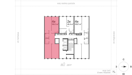 Продажа 3-комнатной квартиры 106,3 м², 13/15 этаж