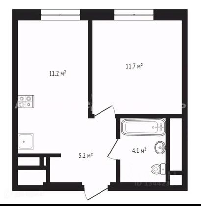 Продажа 1-комнатной квартиры 32,3 м², 6/10 этаж