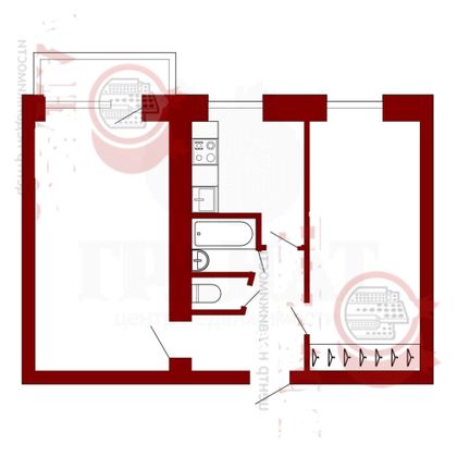 Продажа 2-комнатной квартиры 43 м², 4/5 этаж