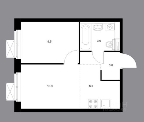 Продажа 1-комнатной квартиры 32,5 м², 20/33 этаж