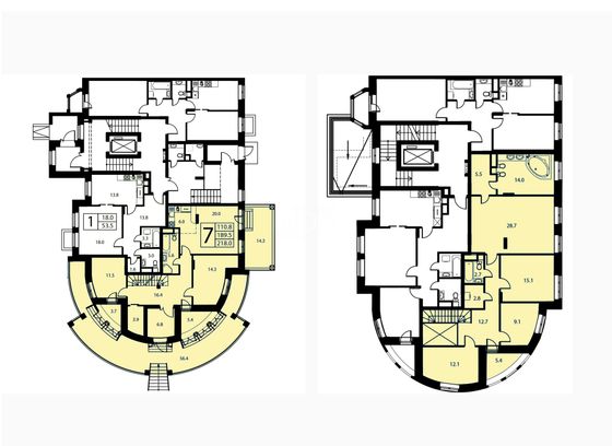 Продажа многокомнатной квартиры 190 м², 1/6 этаж