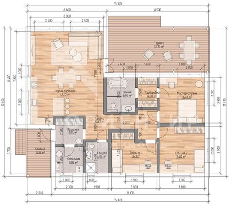 Продажа дома, 162,5 м², с участком 12,5 сотки