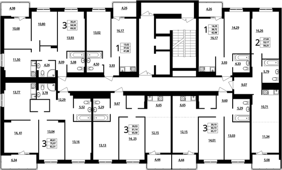 Продажа 3-комнатной квартиры 82,3 м², 6/16 этаж