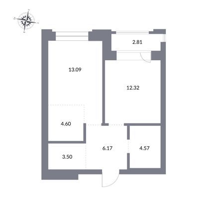 Продажа 2-комнатной квартиры 44,3 м², 11/27 этаж