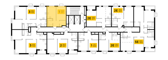 Продажа 1-комнатной квартиры 37,1 м², 24/24 этаж