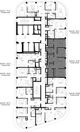 Продажа 3-комнатной квартиры 76,5 м², 29/49 этаж