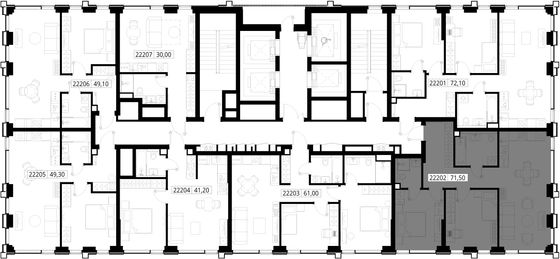 Продажа 2-комнатной квартиры 71,5 м², 22/36 этаж