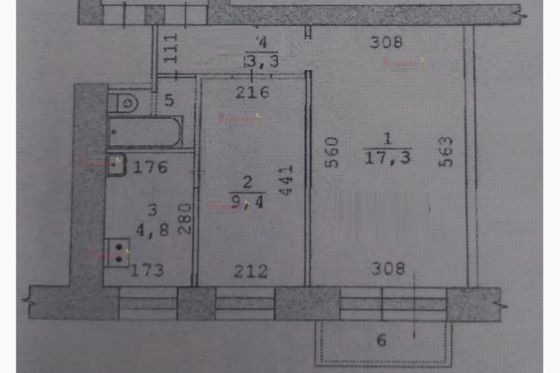 Продажа 2-комнатной квартиры 37,2 м², 3/3 этаж