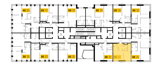 Продажа 2-комнатной квартиры 41,2 м², 21/33 этаж