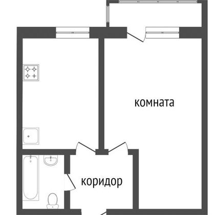 Продажа 1-комнатной квартиры 21,3 м², 5/5 этаж