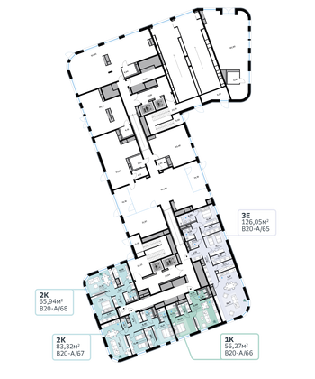 Продажа 2-комнатной квартиры 83,3 м², 1/13 этаж