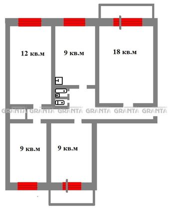 Продажа 4-комнатной квартиры 83,3 м², 3/9 этаж