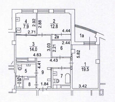 Продажа 3-комнатной квартиры 86,2 м², 7/8 этаж