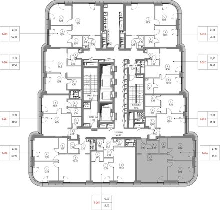 Продажа 2-комнатной квартиры 59,9 м², 32/53 этаж