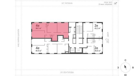 Продажа 3-комнатной квартиры 86,2 м², 14/15 этаж