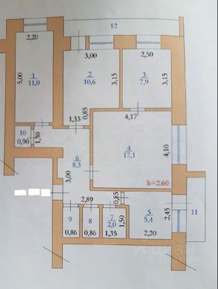Продажа 4-комнатной квартиры 66,1 м², 7/9 этаж