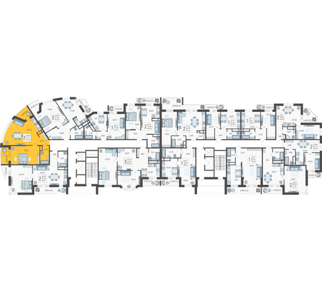 Продажа 2-комнатной квартиры 66,5 м², 12/16 этаж