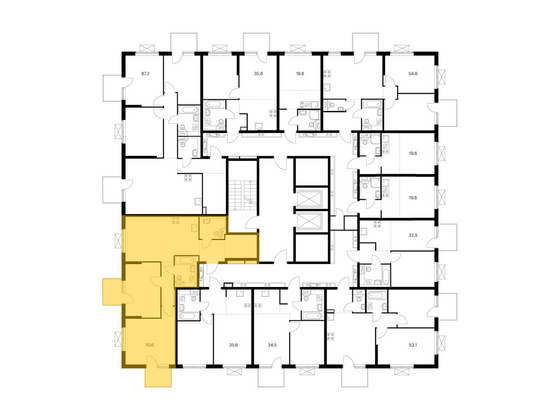 Продажа 2-комнатной квартиры 70,6 м², 5/17 этаж