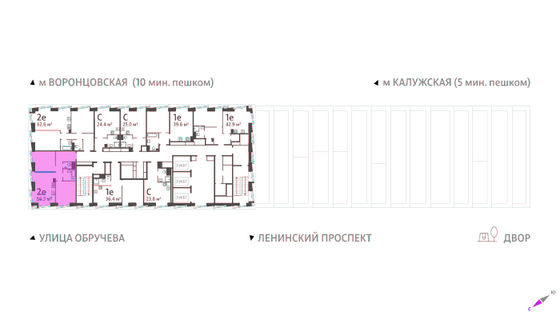 Продажа 2-комнатной квартиры 56,3 м², 46/58 этаж